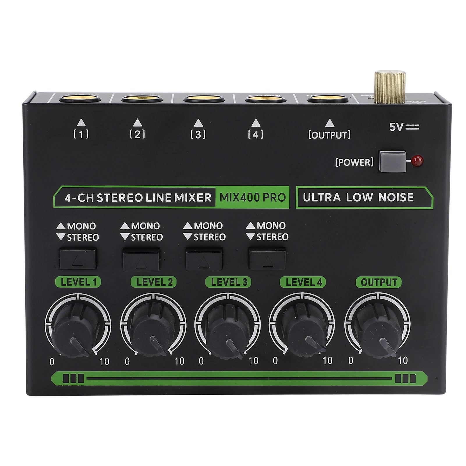 

4-канальный микшер RGB Light Low Noise Multifunction DJ Controller Sound Mixer для записи музыки EU Plug