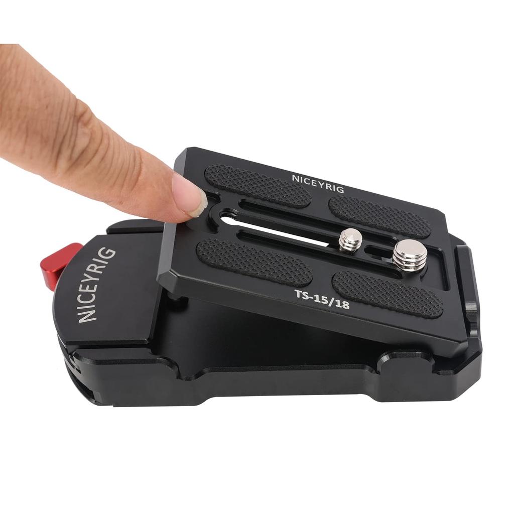 NICEYRIG Universal Base Quick Release Tripod Camera QR Compatible with Sony Kinefinity Lumix and Canon 522 Plate, Plate, Plate, Plate, Plate, A7C,