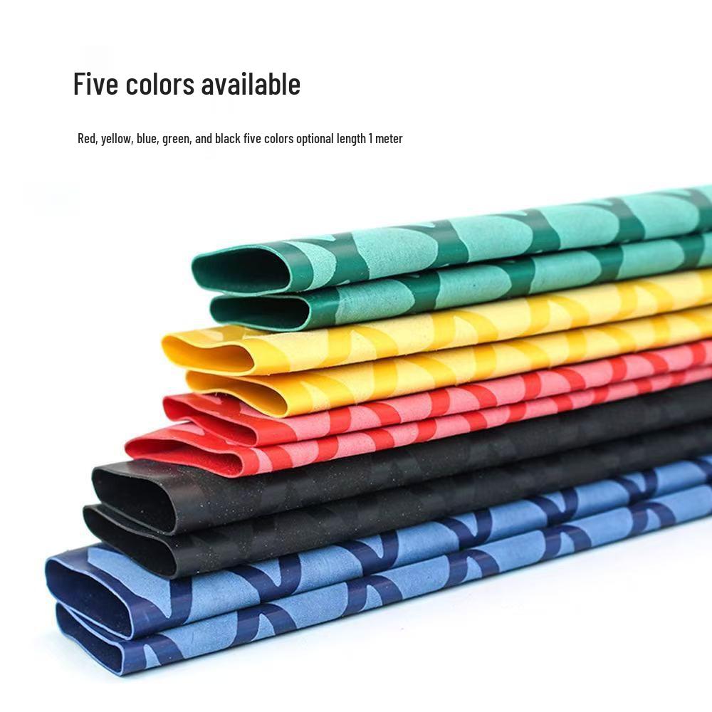Multicolor Heat Shrink Tube: Non-Slip Mesh Sleeve for Fishing Rods & Racket Handles
