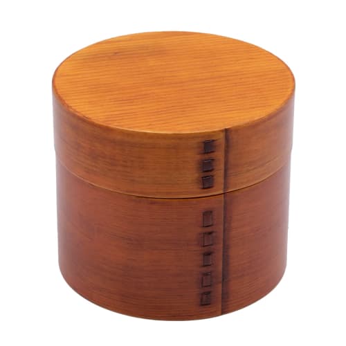 Wakayama Wappa Bento Box Store, a 12cm Two-tiered Bento Box Made of Lacquered Wood (A-53-273394)