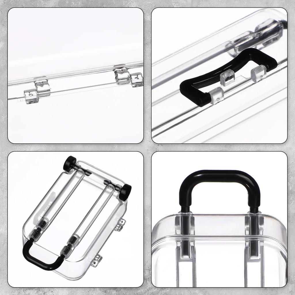 Mini-Gepäckaufbewahrungsbox, niedliche durchsichtige Koffer-Süßigkeitenbox, kreative Hochzeits-Süßigkeitenbox, kleiner Trolley-Koffer, Schmuckorganizer