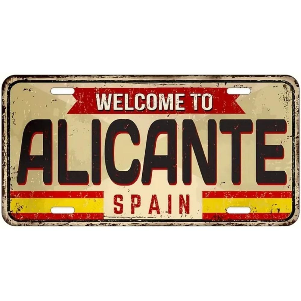 Souvenir Number for the Car , Car Number Plate for Interior Decoration, Metal, 15x30 Cm