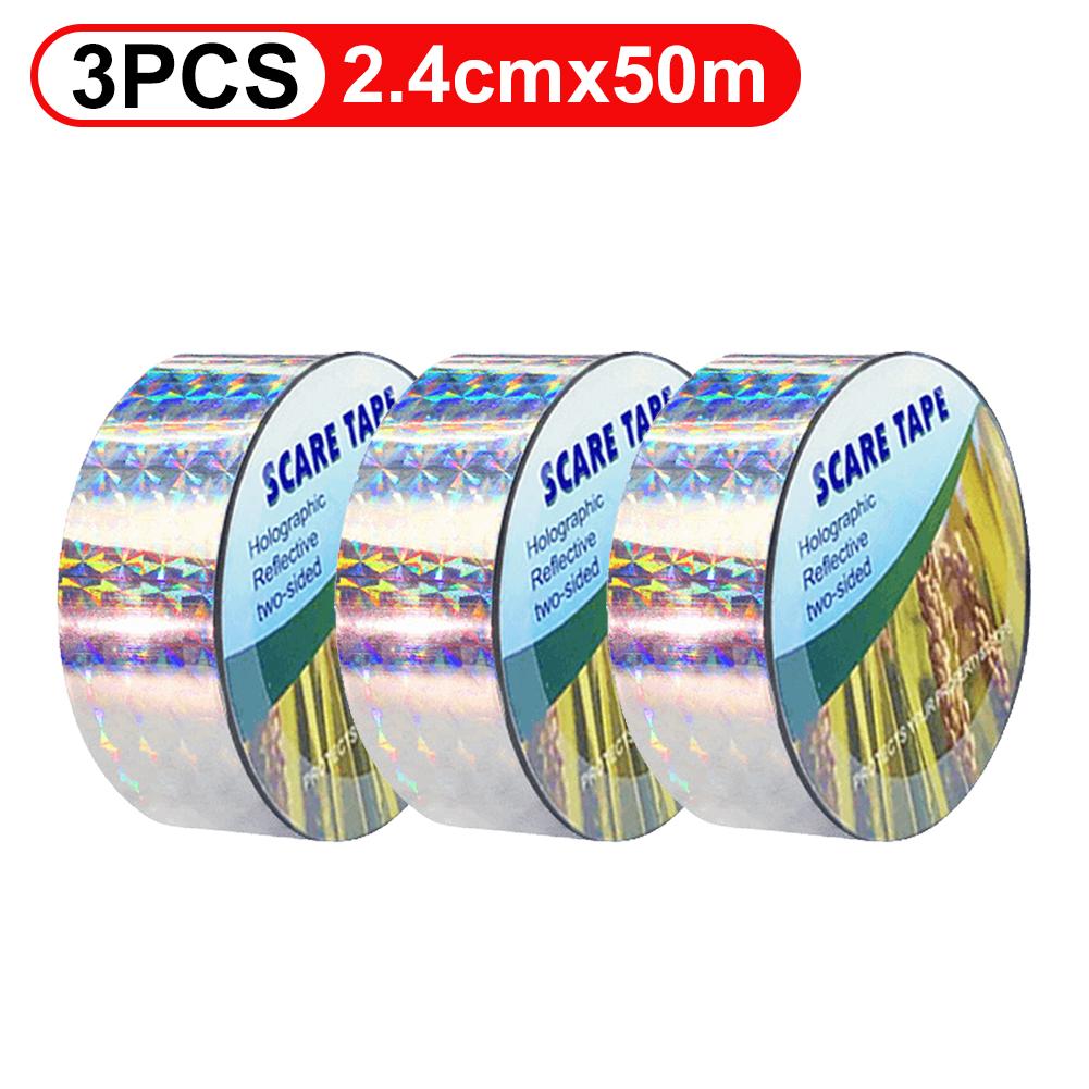 Bird Scare Tape Reflective Bird Tape Double Side Bird Repellent Flash Tape for Scare Pigeon Gulls Crows for Garden Farm