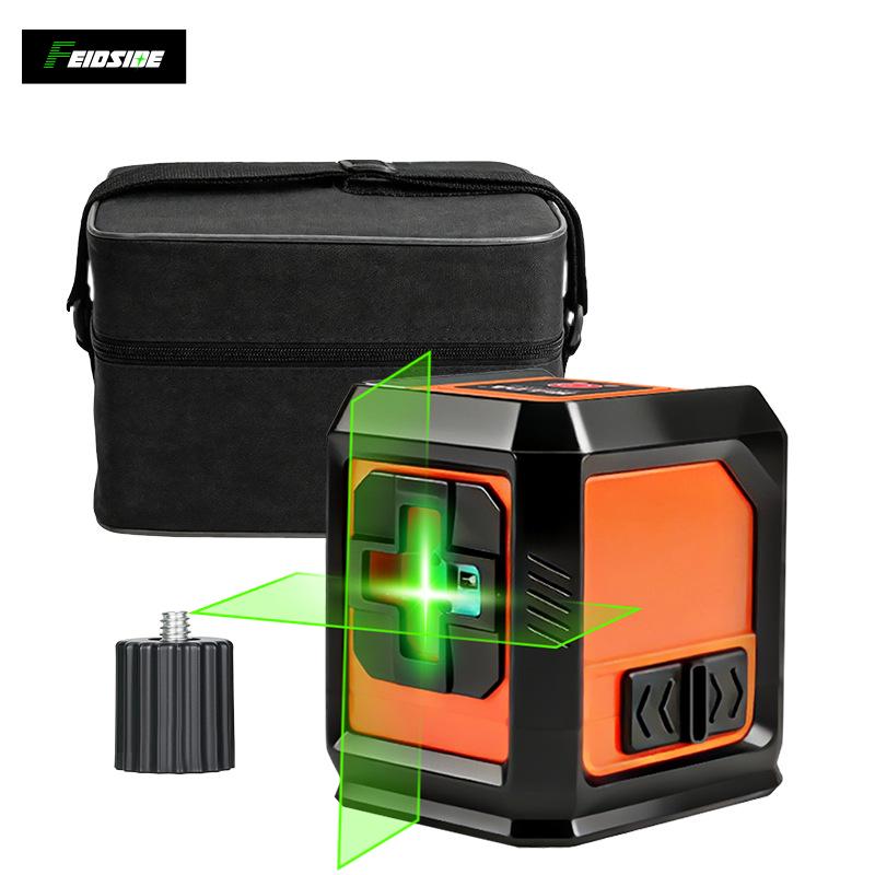 High-Precision Green Light Mini Laser Leveler with Automatic Cross 2-Line Projection