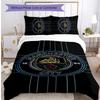 Manchester City Pattern Printed 3PCS Bedding Set Soft Skin-Friendly Washable Duvet Cover & Pillowcases Set All Season Bedroom