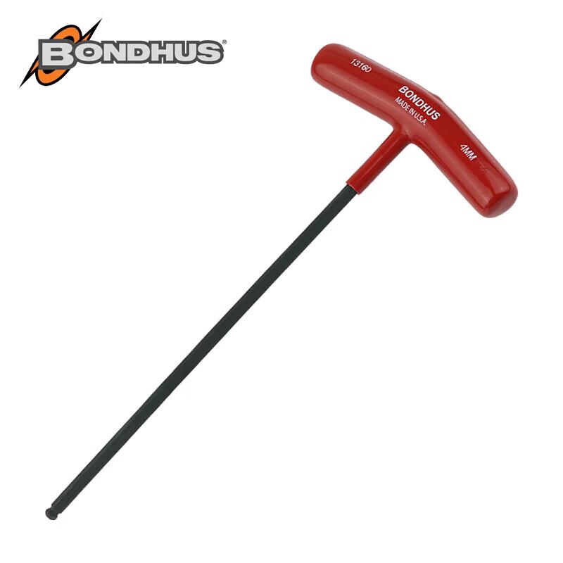 BONDHUS Metric Ball-End T-Handle Hex Key Wrench 4mm