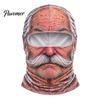 Humorous Outdoor Sports Masque Old Man Ski Masque, Winter Funny Full Face Balaclava with Neck Coverage, Realistic Pattern Cosplay Costume for