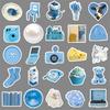 100 Blue Ins Style Graffiti Personalized Small Freshman Account Guka DIY Mobile Phone Case Suitcase Stickers Waterproof