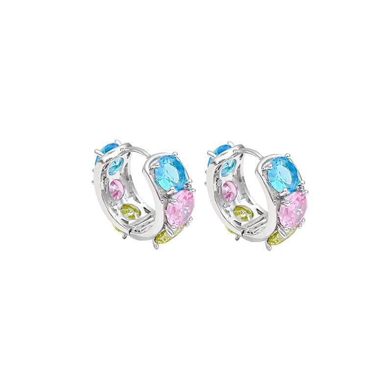 Cercei Dopamină Aur Placat Zircon în Formă de C: Elegant, la modă și rafinat