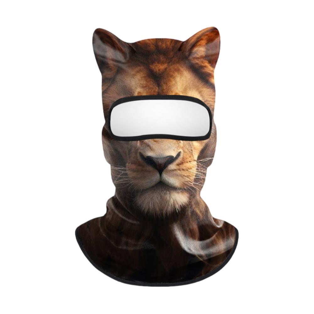 3D Animal Balaclava Mask Sun Protection Windproof Full Face Mask Ice Silk Lifelike Cooling Neck Gaiter Cycling/Party/Outdoor