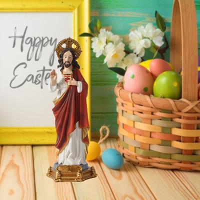 Holy Jesus Statue Decorative Figurine Elegant Unique for Living Room Christmas Desktop