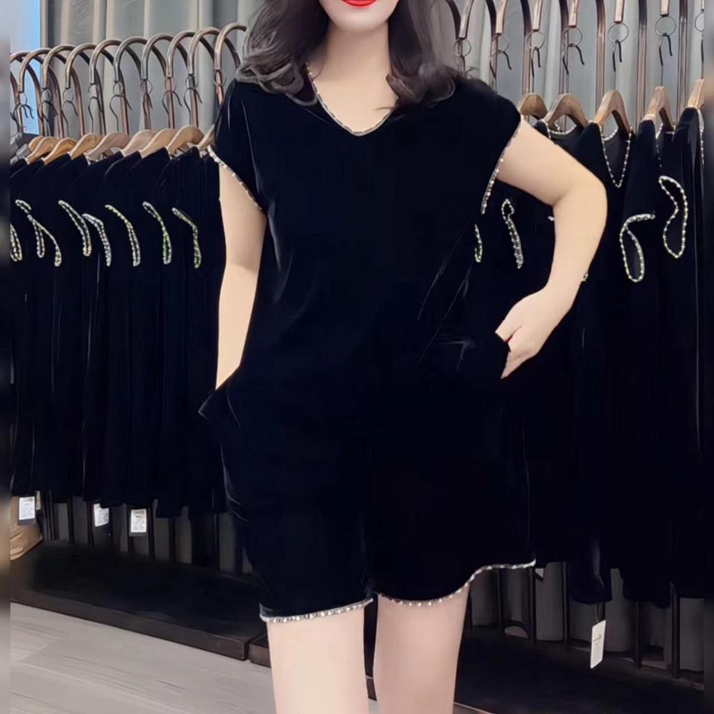 Lace Trim V-Neck Top & Shorts Two-Piece Set - 2025 Summer Fashion