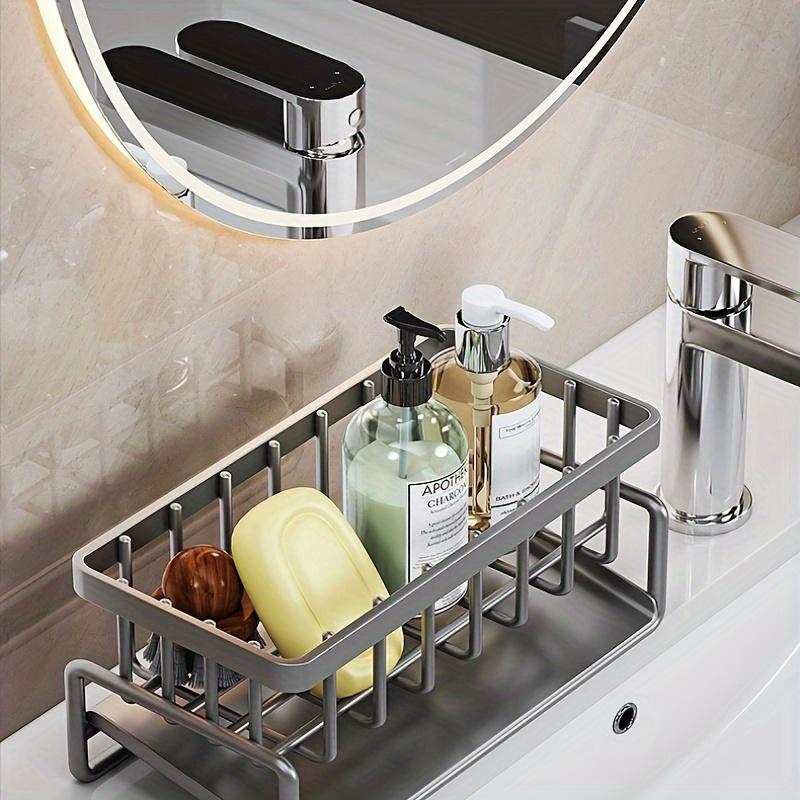 1pc Kitchen and Household Drain Rack, Wall Mounted Multifunctional Drain Rack, New Multi-layer Carbon Steel Cloth Storage Rack