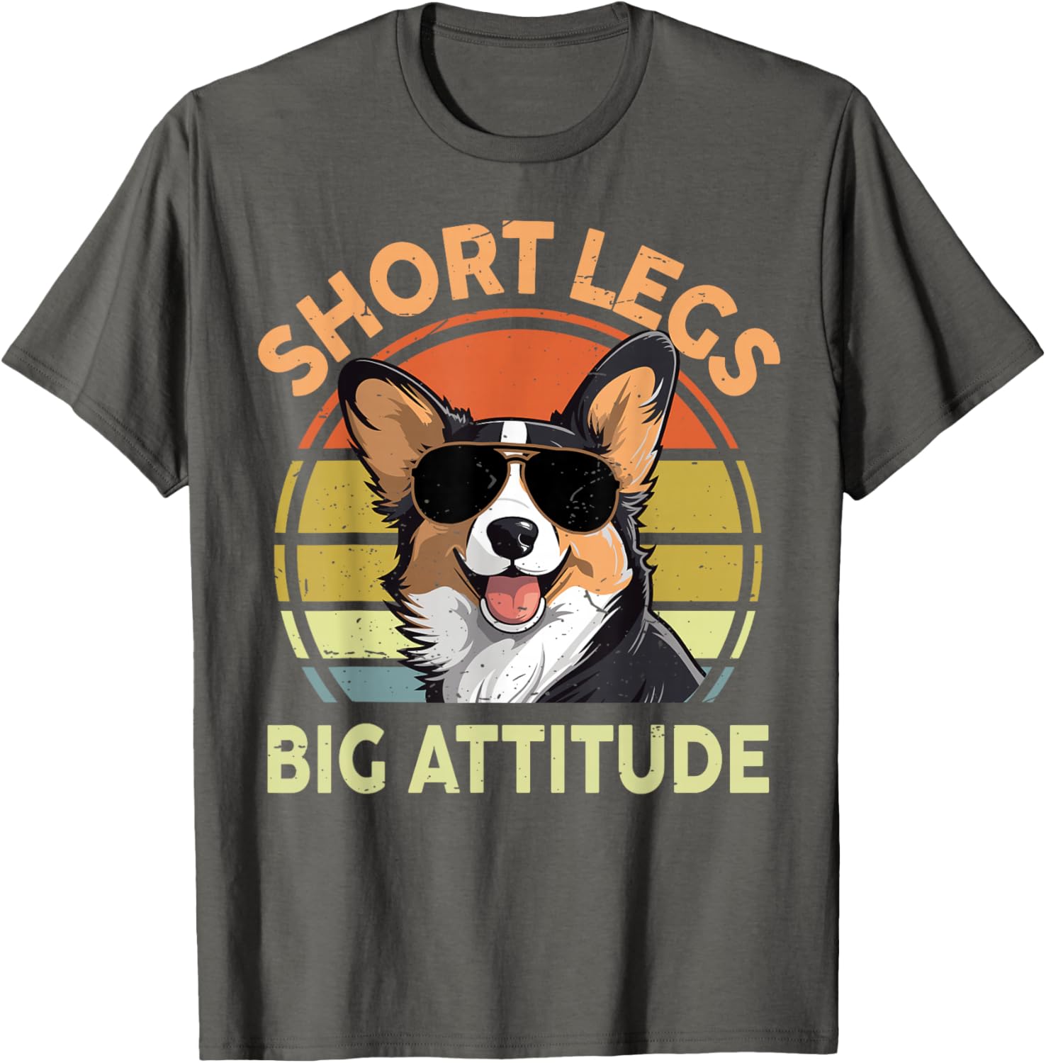 Short Legs Big Attitude Corgi Dog Graphic Tee Mens Breathable Casual TShirt - Men s Summer Cotton Graphic Tee S