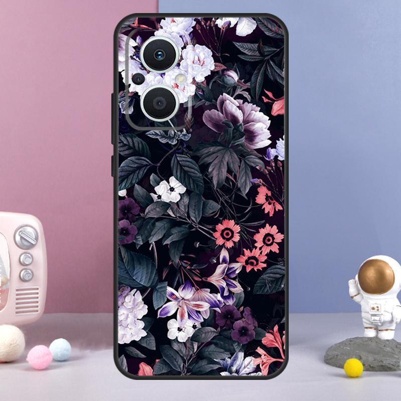 Midnight Floral Funda For OPPO Reno 14 F 11F 12F 13F 10 11 12 13 Pro 7 8 Lite OPPO Find X8 X6 X5 X9 Pro Case