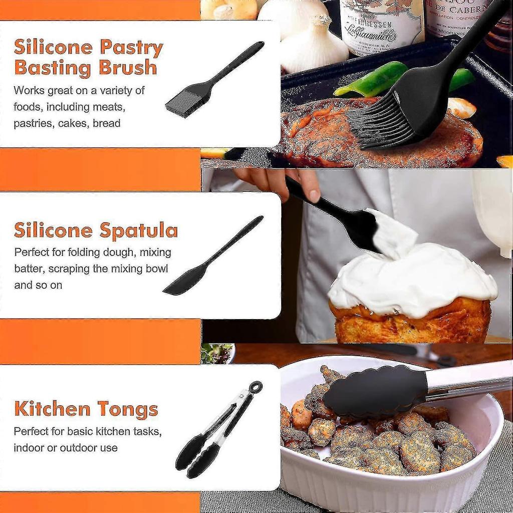 Air Fryer Accessories, Set Of 9 Fit Compatible Ninja Dual Air Fryer Af300uk, Af400uk & Most 3.7qt - 4.2qt And Larger Dual Zone Air Fryers, Include Cak