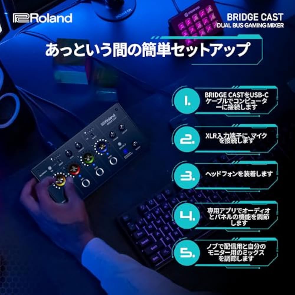 Roland Roland BRIDGE Cast/Gaming DAC Amplifier/Audio Interface/Distribution/Gaming Mixer/Audio Mi...