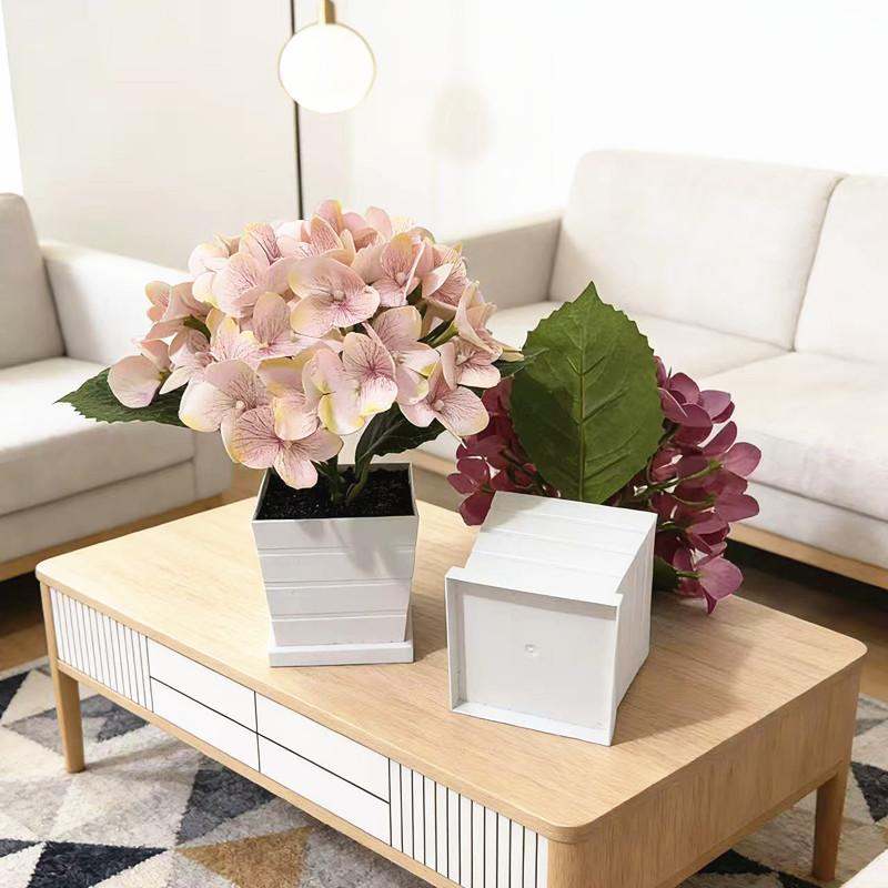 Artificial Hydrangea Flower Plant With Realistic Touch For Home Decor And Wedding Centerpieces