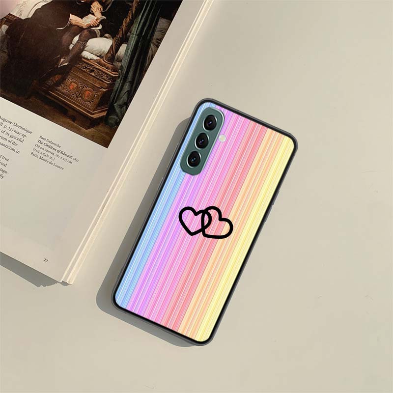 Rainbow Gradient Love Phone Case for Samsung A54 A14 A24 A34 A17 A37 A57 A55 A35 A25 A15 A07 A05S A04S A12 A22 A32 A52S A72 Gala