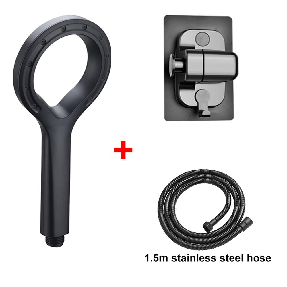 1-3Pcs Ring-shaped ABS Large Panel Spray Water-saving Shower Head Anti-blocking Handheld Bath Showerhead Rainfall Shower Set