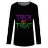 Women's Halloween Printed Round-neck Loose Long-sleeved Top