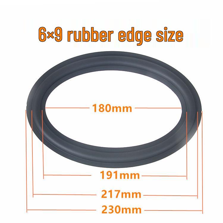 

6x9 Inch Oval Speaker Repair Rubber Edge Ring - Black
