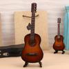 2PCS Small Wood Guitar Model Intricately Designed Collectors Item Guitar Display Ornament for Musicians and Gift Giving