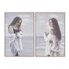 Tableau Méditerranée Femme - Home ESPRIT - 80x120 Cm - Multicolour - Rectangular - Portrait - Set of 2