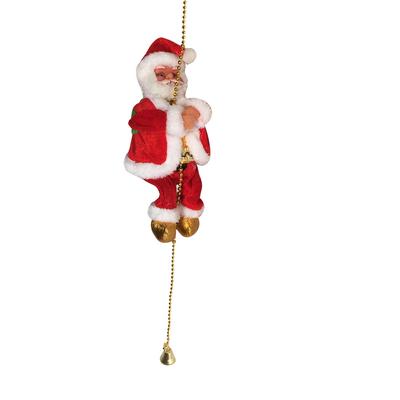 Electric Climbing Ladder Santa Claus Christmas Figurine Ornament Climb Up The Beads And Go Down Repeatedly Kids Toy Gifts