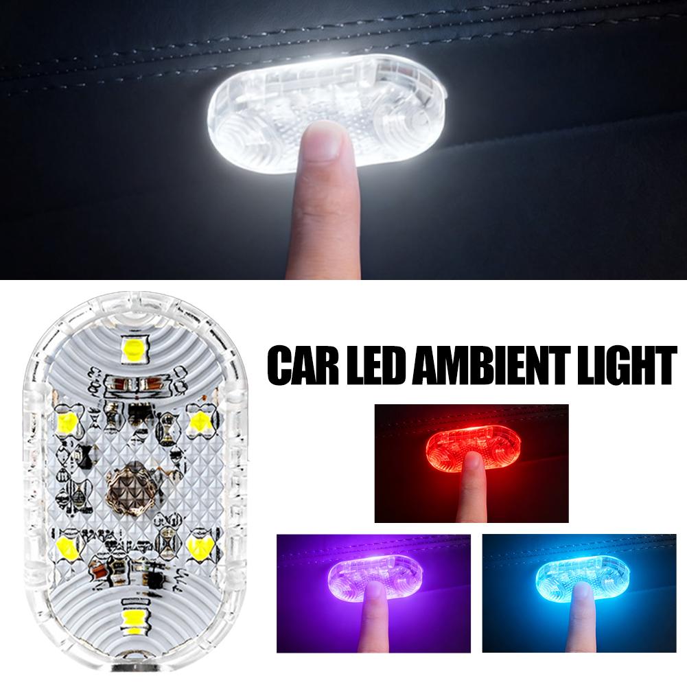 Car LED Atmosphere Lights Touch Control Multicolor Decoration Lamp Light Roof Interior & Vehicle Ceiling Door Universal S1O4