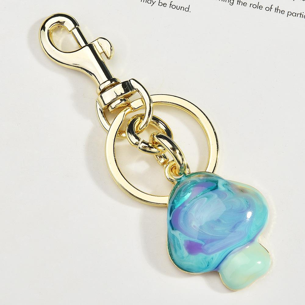 Colored Mushroom Keychain Exquisite Women S Bag Pendant Cute Pendant Jewelry Car Keychain Trend