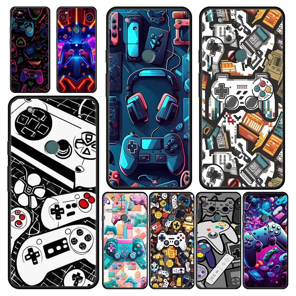 Custodia Cover per Telefono Grafica Game Controller per Google Pixel 10 9 8 7 6 9A 8A 7A 6A Pro Antiurto Morbida TPU 9 Pro XL Guscio Capas