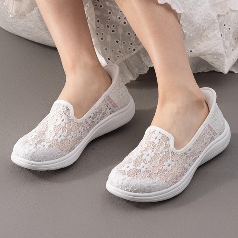 Skechers Women s Summer Lifestyle Walking Shoes 138363-WHT 7