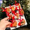 Christmas Antler Hair Clips Pendants Xmas Ornaments Merry Christmas Decor Gift for Girl Elk Hair AccessoriesHappy New Year