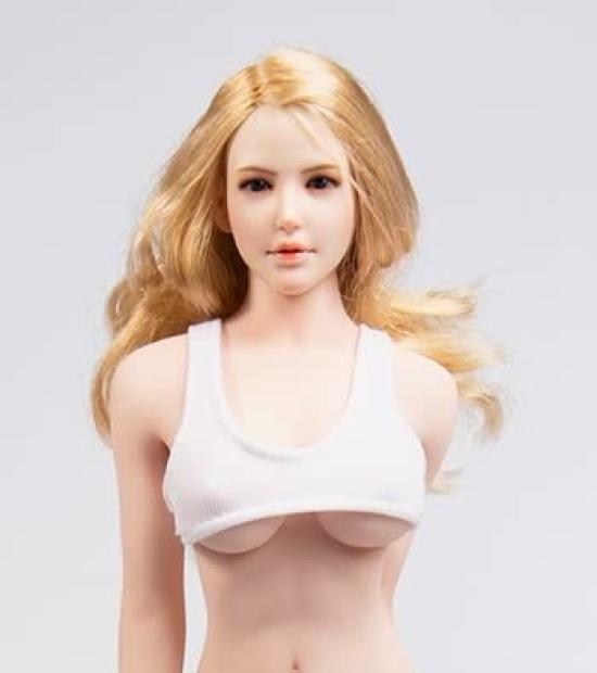 [TOYBARJAPAN] 16 Scale Figure TYM057C Sexy Beautiful Girl Short White Vest (Body and Head Not Included)