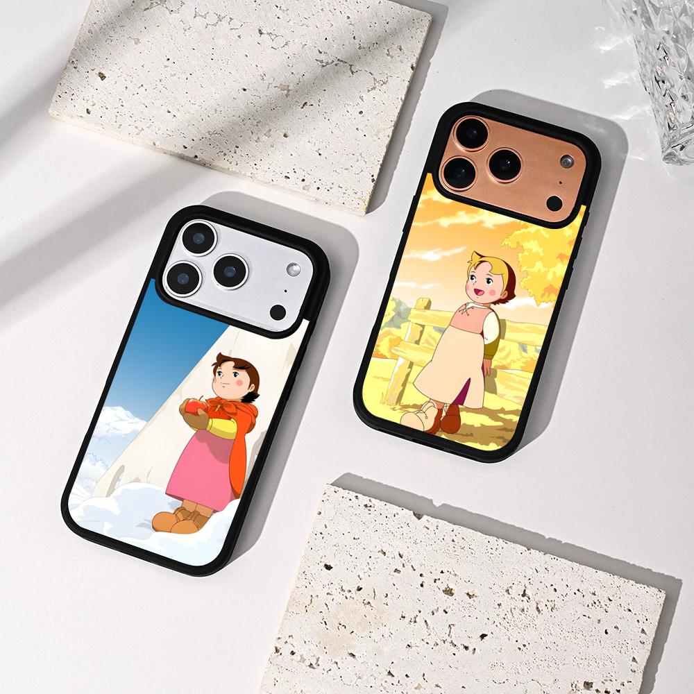 H-Heidi Cartoon Phone Case For IPhone 17 Air 16 15 14 Plus 13 12 11 Pro Max Dual Tone Hard PC Fashion Protective Cover