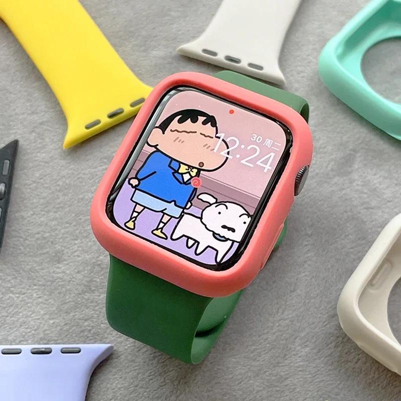 Case+Sport Strap For Apple Watch Band 45mm ultra 2 49mm 40 44 41 42mm Silicone Engraved bracelet iwatch series 10 9 8 7 se 4 5 6