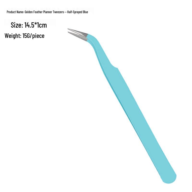 Golden Feather Precision Stainless Steel Tweezers for Eyelash Extensions Bulk Packaging