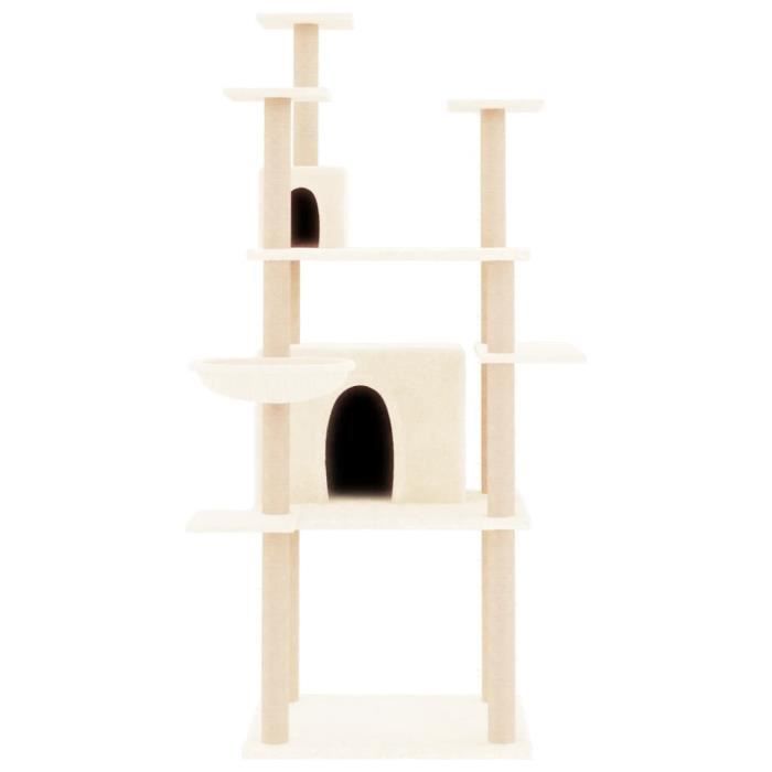 VidaXL Cat Tree with Sisal Scratching Posts Cream 166 Cm 171723