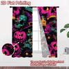 2D FLAT PRINTING 2pcs Curtains (Without Rod) Halloween Skulls and Cats Chic Creative Curtains Polyester Curtains Easter Eggs