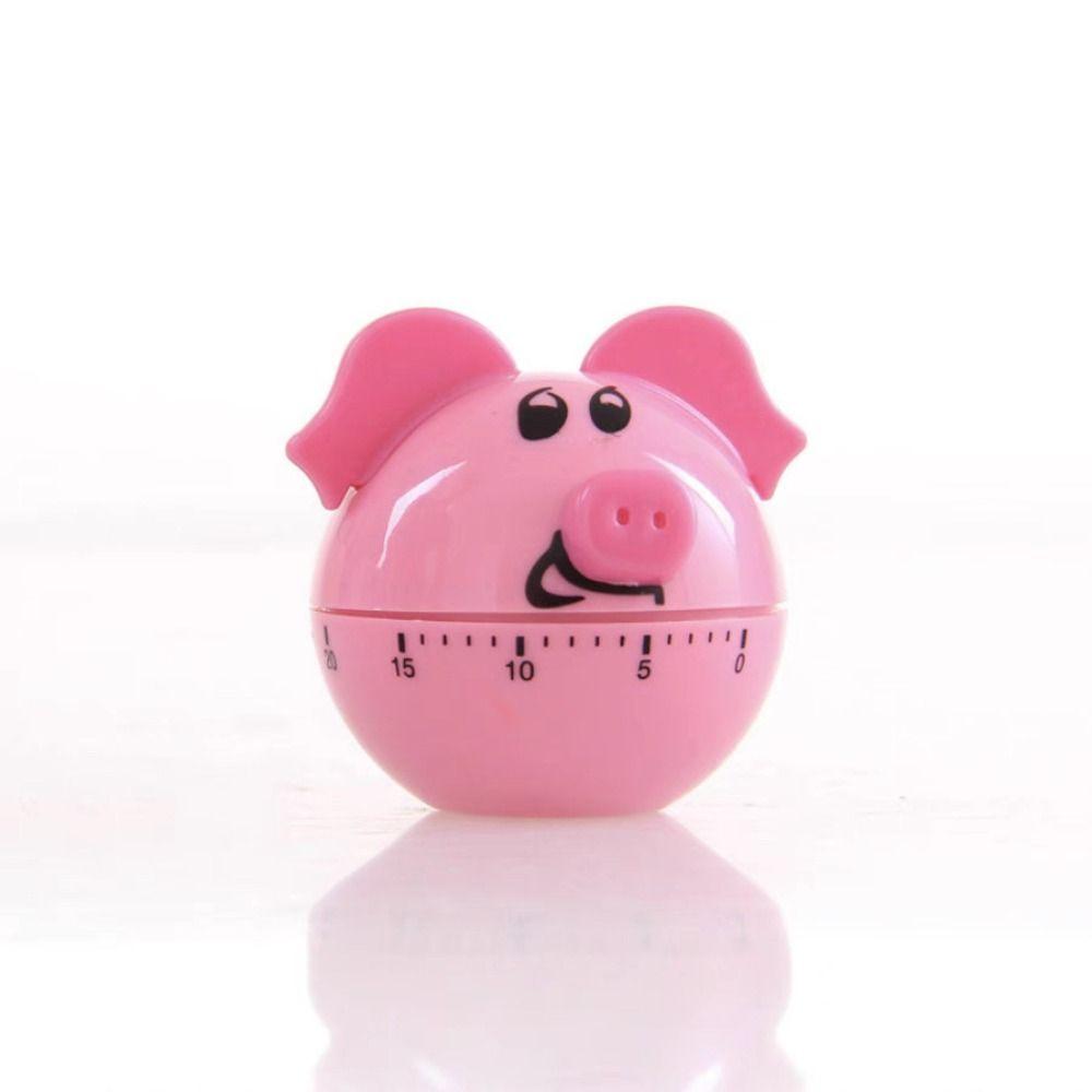 Manual Timer Mechanical Timer 60-Minute Countdown Timer Pig Shaped Timer  Practical Gift