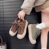 Yueyu leather wear-resistant high-top shoes women's 2025 autumn new retro soft-soled women's shoes versatile sports and leisure board shoes