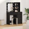 Makeup Table 2 pcs Black 50 x 41 x 135 cm Engineered Wood