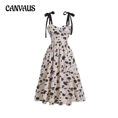 Rochii populare de damă în stil francez Hepburn vintage cu cravată florală