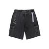 Li Ning X Disney Collaboration Muppets Series Logo Letter Print Washed Denim Shorts Men Shorts Black AJSR007-2