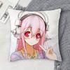 S-Super Sonico Double-Sided Printed Square Decorative Cushion Cover For Sofa Living Room Home Decor