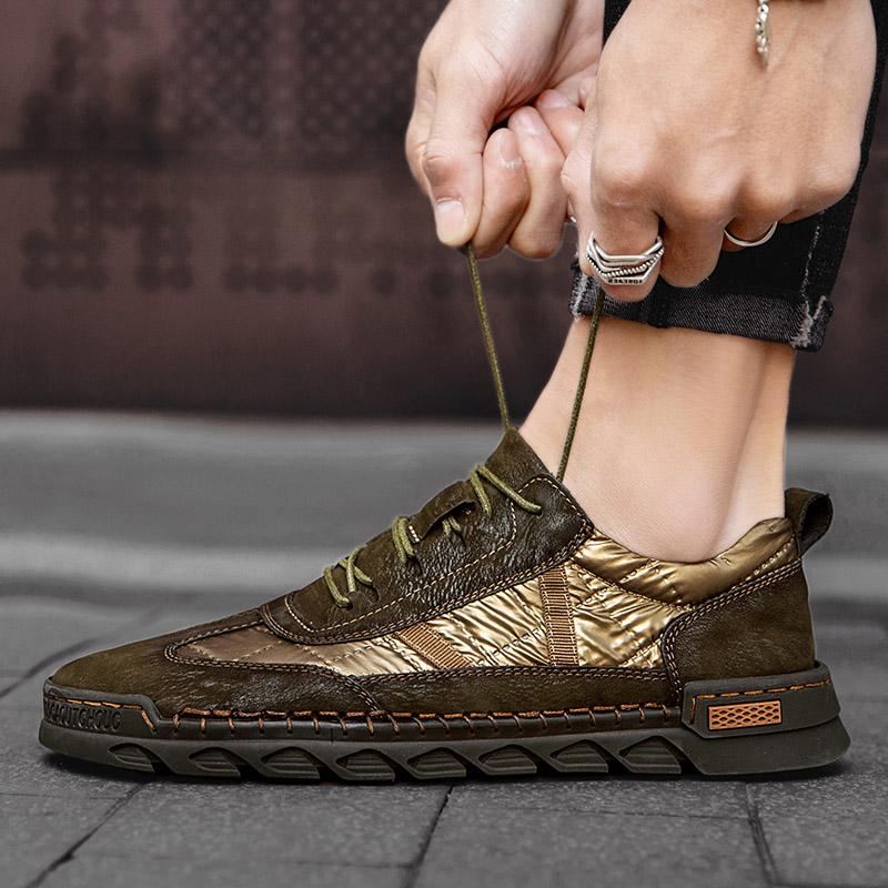 Модные мужские повседневные высококачественные кожаные туфли — фото 4