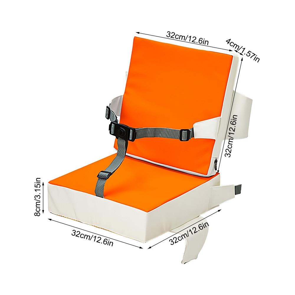 

Детское сиденье-бустер для обеденного стола, водонепроницаемое сиденье для кормления, нескользящее, портативное, с подушкой для сиденья со спинкой и оранжевый