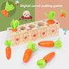 Wooden Digital Carrot Pulling Game Educational Toy For Toddler Learning Play And