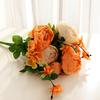 Faux Peony Bouquet 13 Heads Flowers Bud Vintage Artificial Peony 47cm Silk Flowers for Wedding Home Decoration,1pc